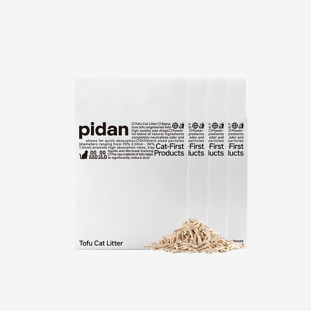 PIDAN Pure Tofu Katzenstreu 4 x 2.4 kg - staubarm Produktbild 