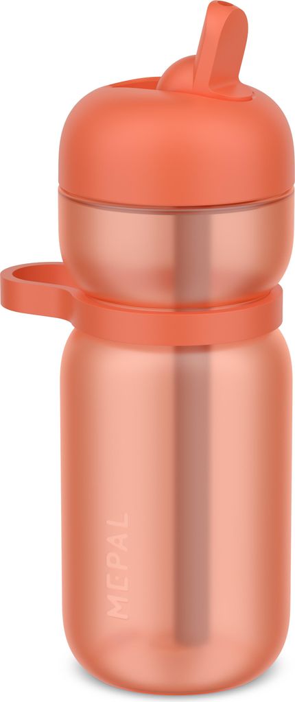 Mepal - Trinkflasche Flip Sport - Auslaufsicher (wenn verschlossen) - Komfortabler Tragegriff - Eingebauter Strohhalm - Wasserflasche - 600 ml - Pe...