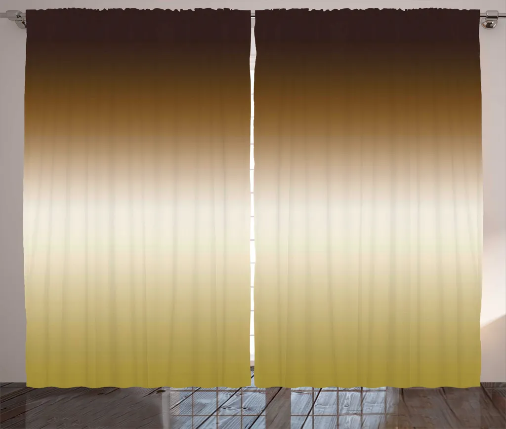 ABAKUHAUS Rideau Rustique Ombré 280x225cm avec Ruban Froncé et Crochets