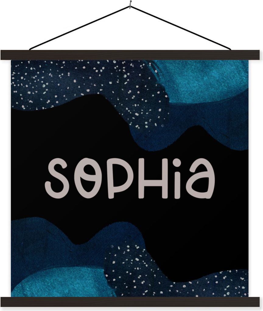 MuchoWow Textilposter Sophia - Pastell - Mädchen 90x90 cm mit schwarzem Rahmen - Magnetisches