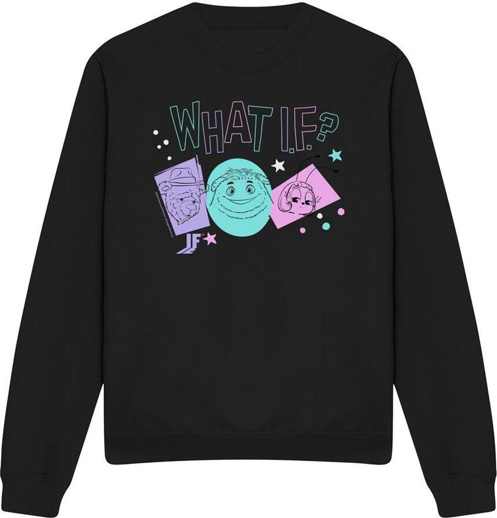 IF - "What If" Sweatshirt für Herren/Damen Uni TV13159 (M) (Schwarz)