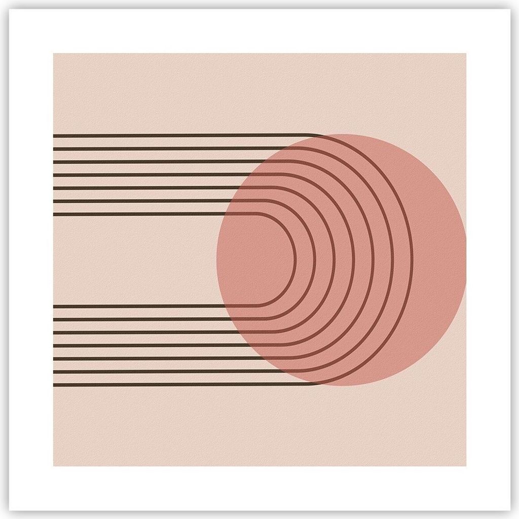 Poster - Poster ohne Rahmen - Abstraktion Minimalismus Kreide - 40x40 cm - Wand Bild - Wanddeko - Wandbilder - Kunstposter - Wandposter - Bilder - ...