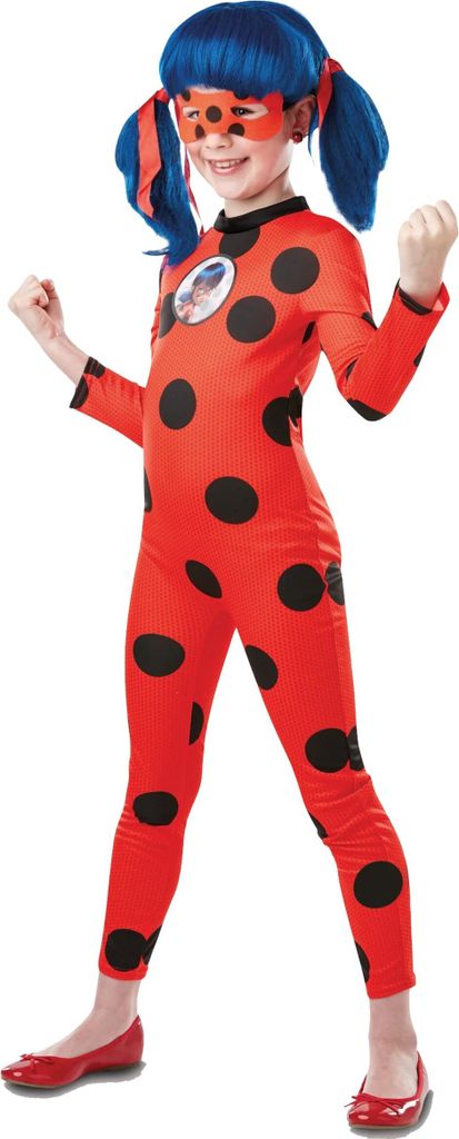 Ladybug-Kostüm für Kinder Overall mit Maske rot-schwarz Produktbild 5