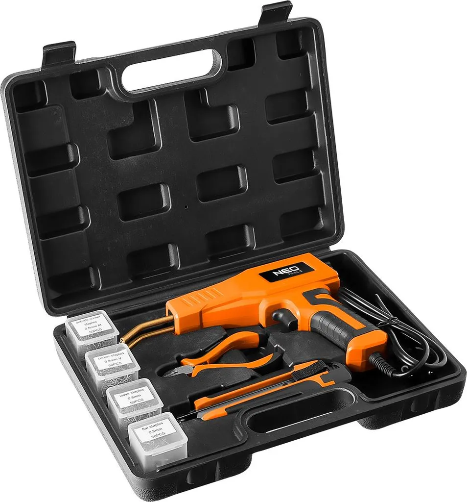 Saldatore Plastica NEO TOOLS 50W | Ripara e Risparmia | Kit 205 Pezzi