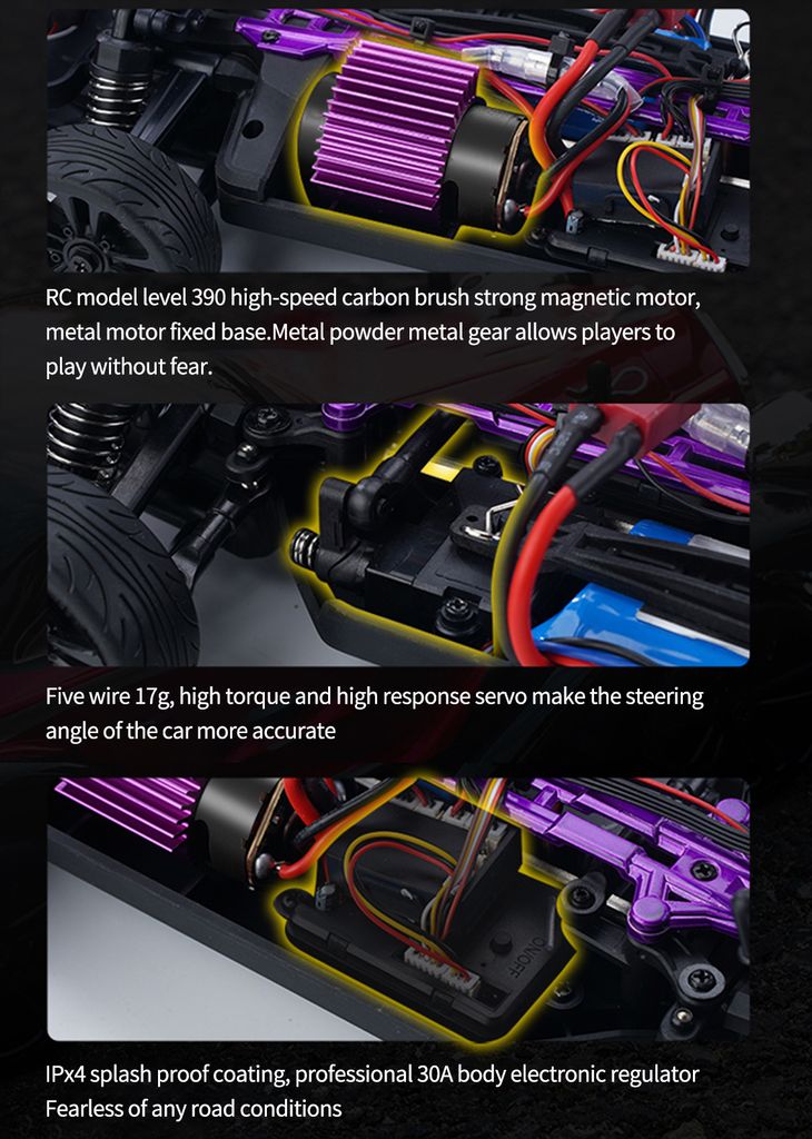 RC Drift Car 1/16 RC Car 2.4GHz 4WD 35km/h RC Race Car High Produktbild 9
