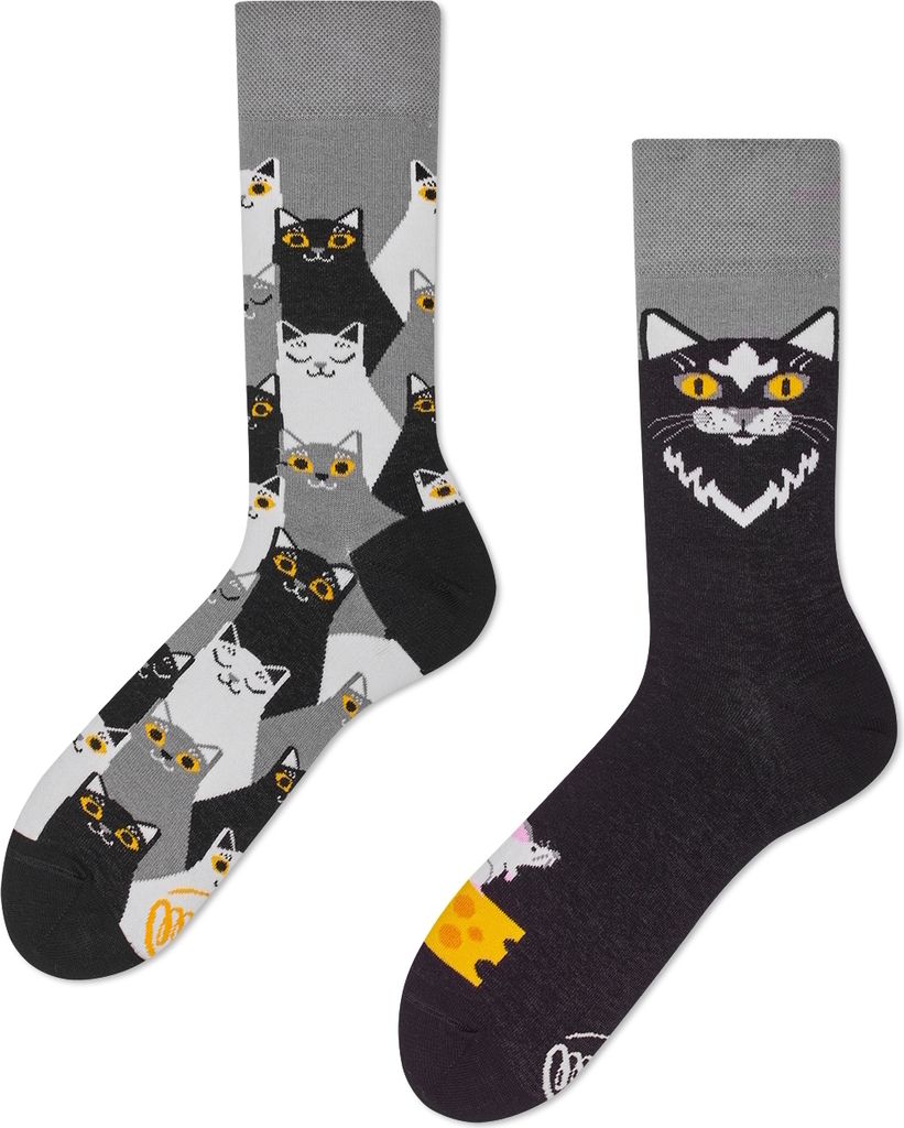 Many Mornings uni sokken Black Cat Produktbild 