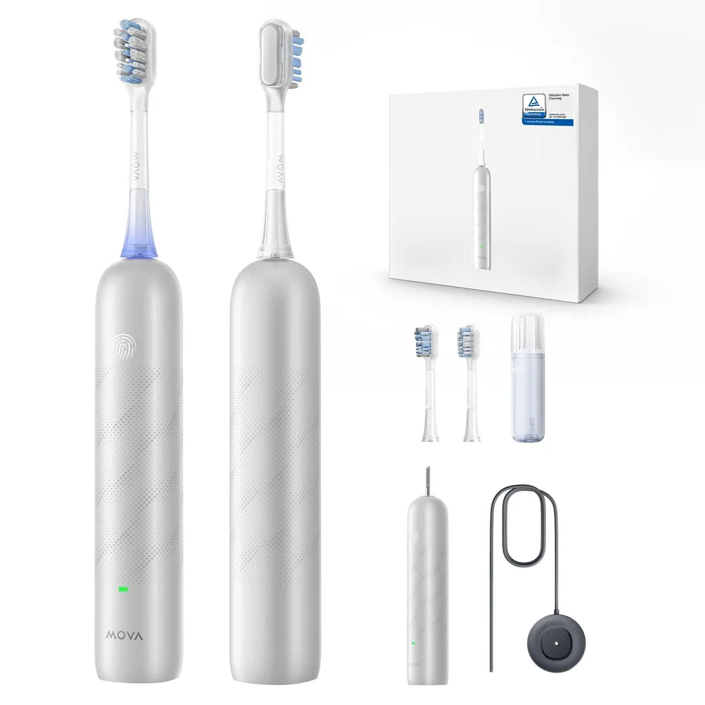 MOVA Fresh Pro 3DClean Brosse à dents électrique argentée à nettoyage 3D