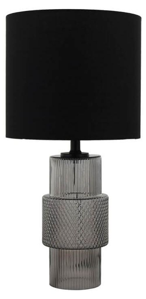 HOME DELUXE Velká skleněná stolní lampa YUKI - Kouřově šedá Obrázek produktu 