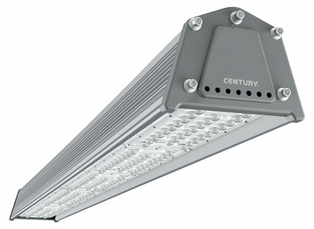 CENTURY Industrielle LED-Leuchte EXTREMA, hängend, 1200 x 137 x 102 mm, 150 W, 5000 K, 19500 lm, 120° dimmbar, 1–10 V, IP65, CEN EXTR-1501250