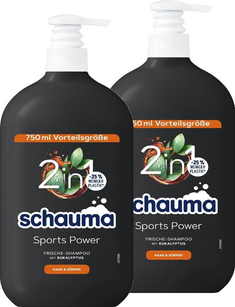 SCHAUMA Shampoo 750 ml Sports Power, 2x 750 ml Produktbild 