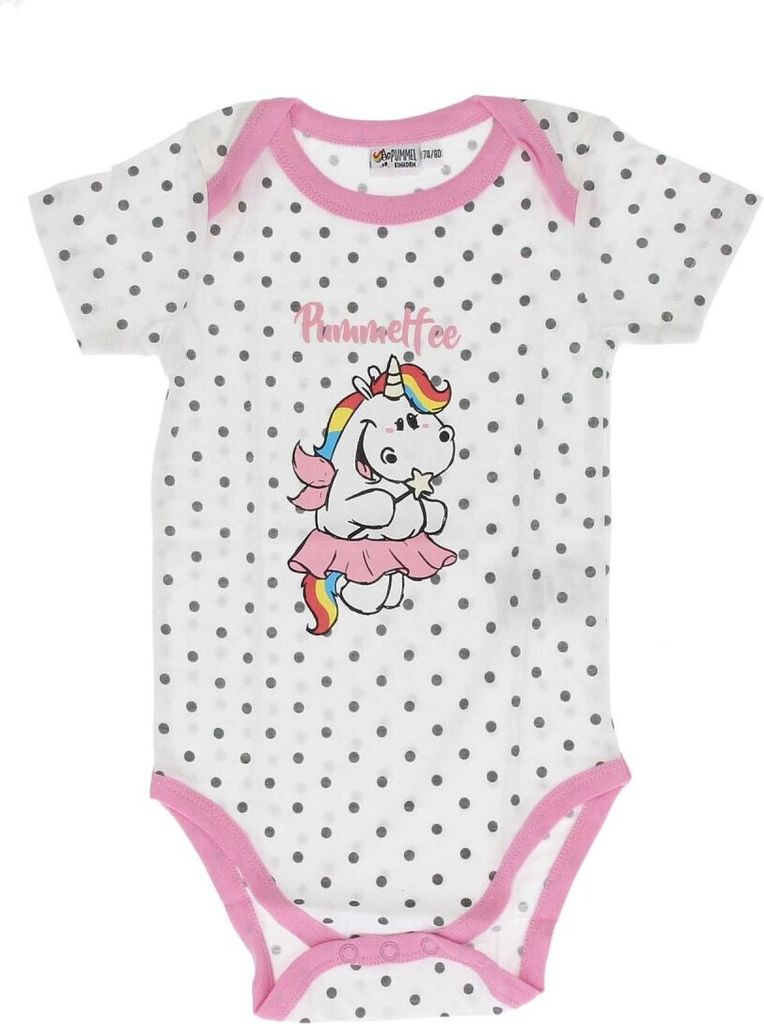 Pummel Einhorn Baby-Strampler Baby-Outfit kuscheliger Einteiler für Babys 74/80