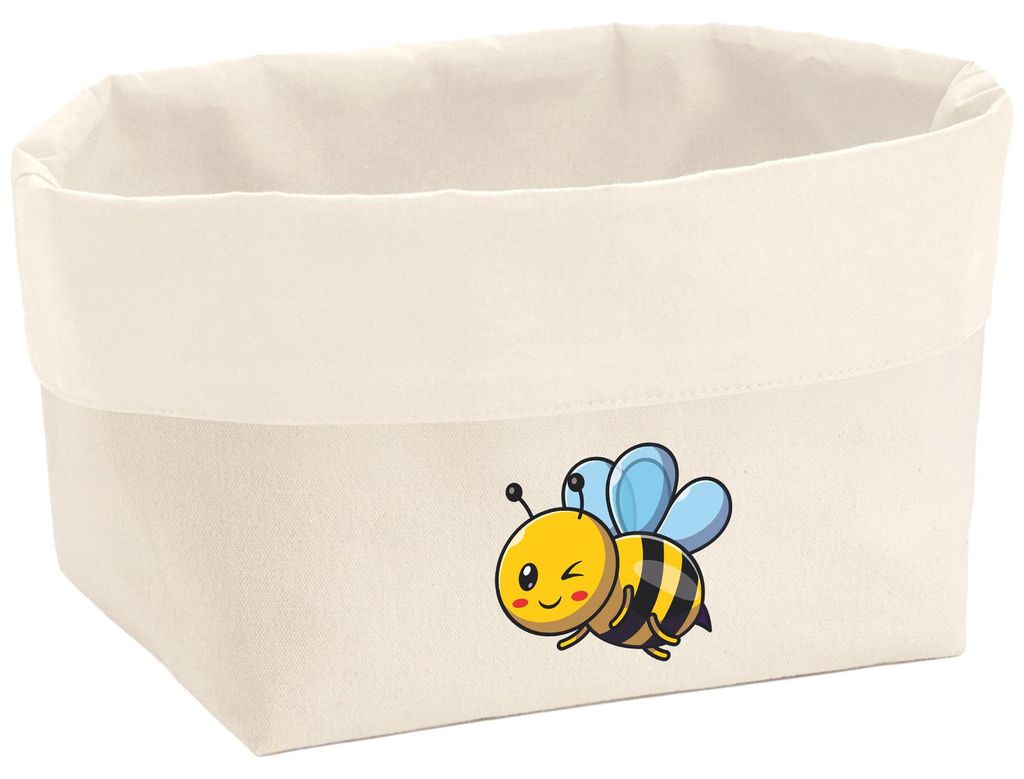 Huuraa Organizer Biene Comic 8 Liter Large Canvas Baumwolle Utensilo Geschenkidee