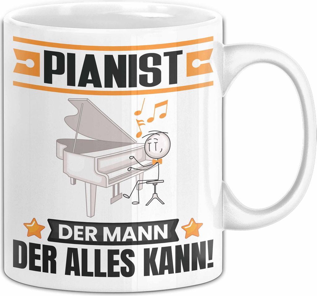 Pianist Tasse Geschenk für Pianist Der Mann Der Alles Kann Geschenkidee zum Geburtstag (Weiß)