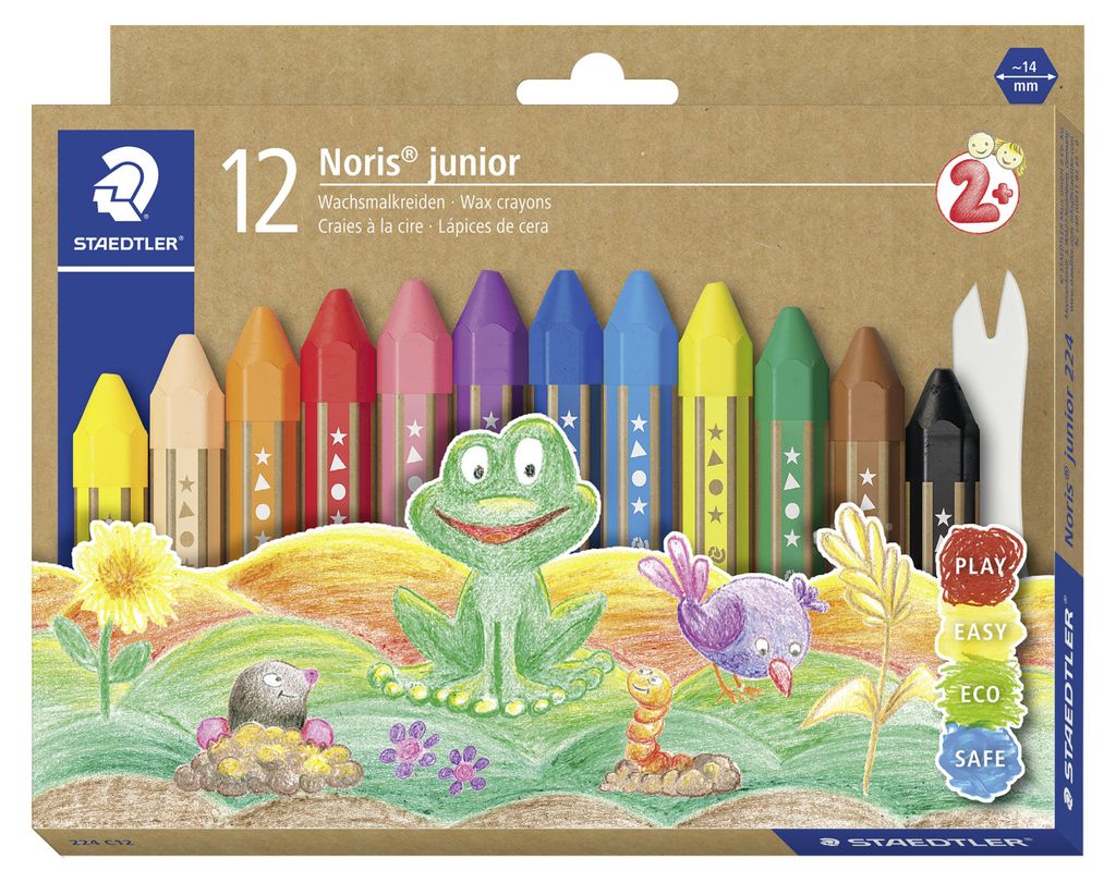 STAEDTLER Noris junior 224 Wachsmalkreide Etui mit 12 Produktbild 