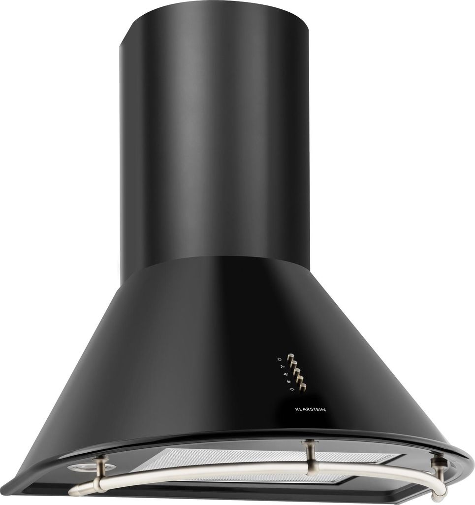 Noir Hotte aspirante rétro noir acier 60cm 430 m³/h Image du produit 