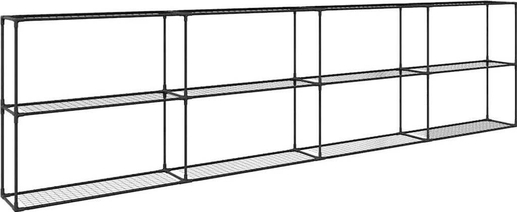 vidaXL třípatrový stojan na rostliny černý 400 x 32 x 104 Obrázek produktu 
