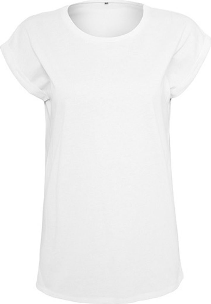 Build Your Brand BY138 | Damen Shirt, Organic Extended Shoulder Tee, 100% Bio-Baumw. - Farbe: White - Größe: 5XL