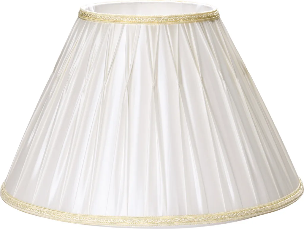 Abat-jour de rechange blanc 46cm en tissu avec trou supérieur de 12mm