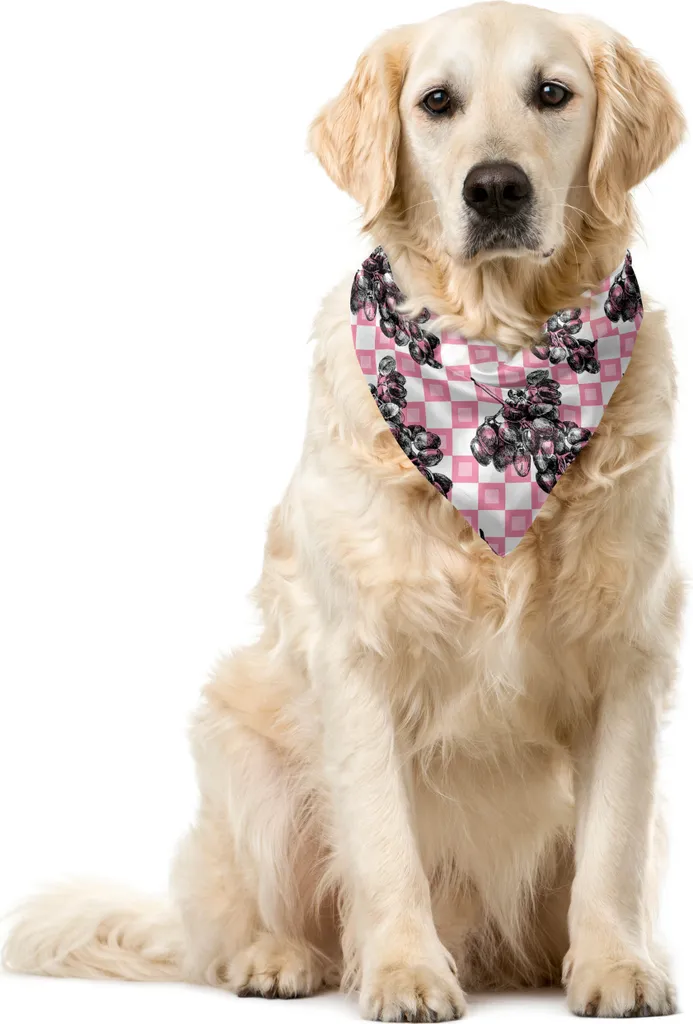 Regalo Speciale Pet: Bandana ABAKUHAUS Uva Rosa-Grigio 40x40