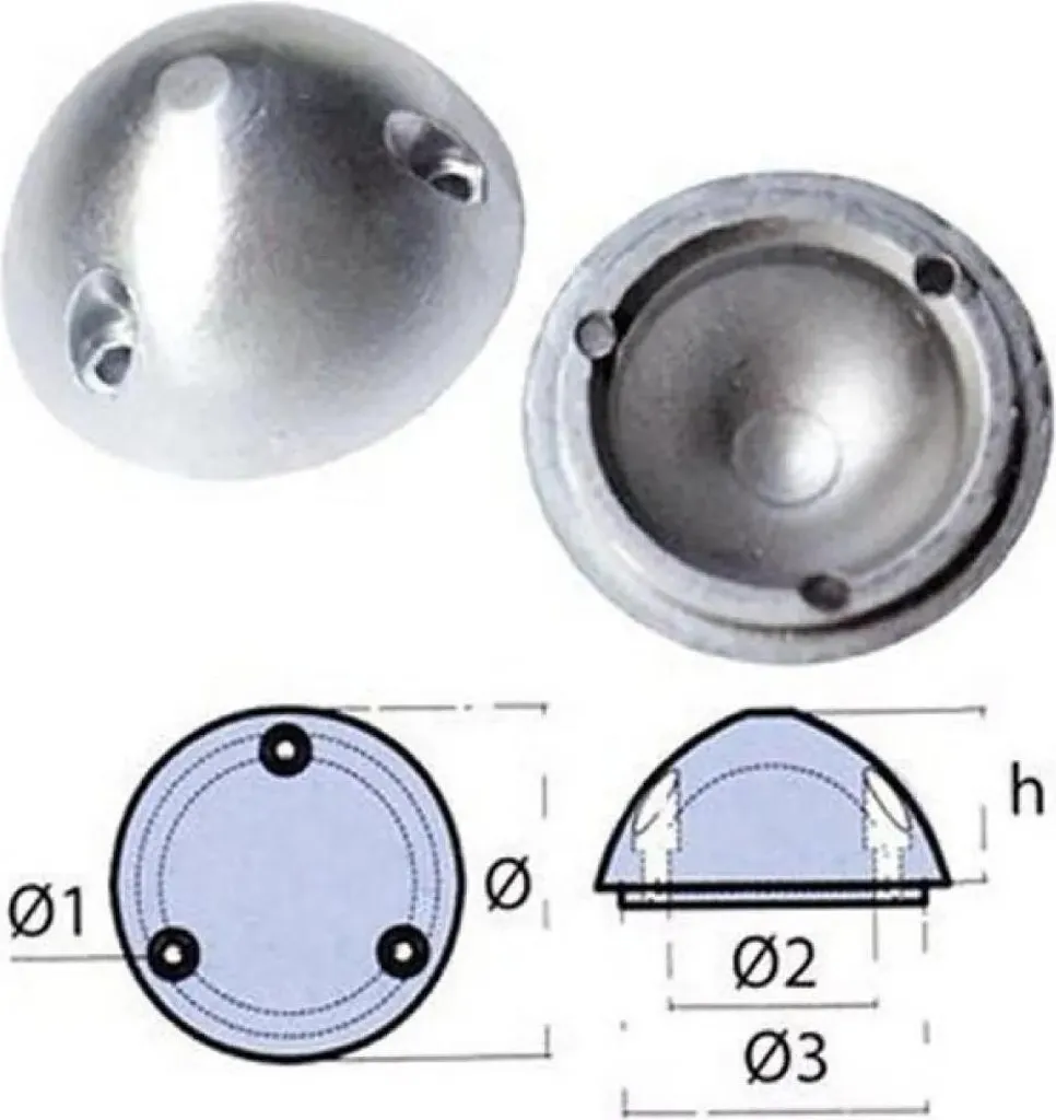 Anode hélice Variprop 67 mm pour stopper la corrosion marine