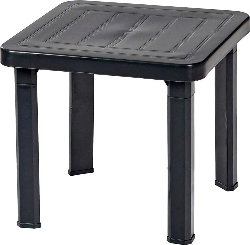Table Extérieure Noire Garbar Andorra : Résistante aux UV et Durable