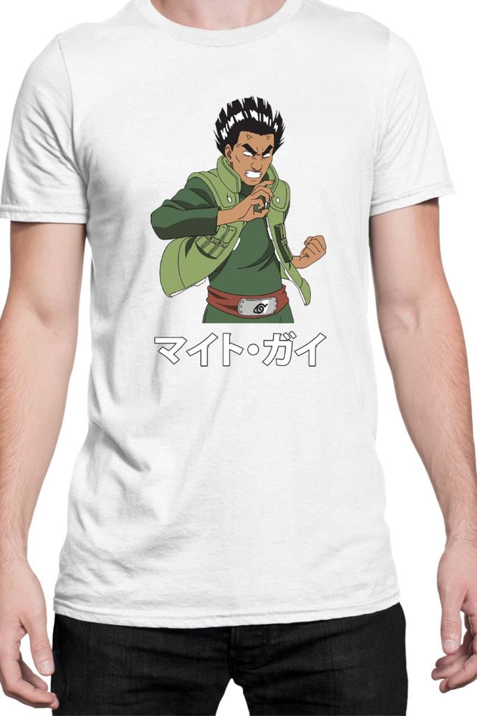Herren T-Shirt Naruto Might Guy 01, Man 3XL / Weiß