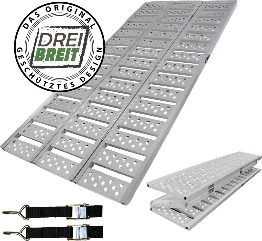 DREIBREIT by TRUTZHOLM 2-fach Auffahrrampe klappbar 215cm Produktbild 