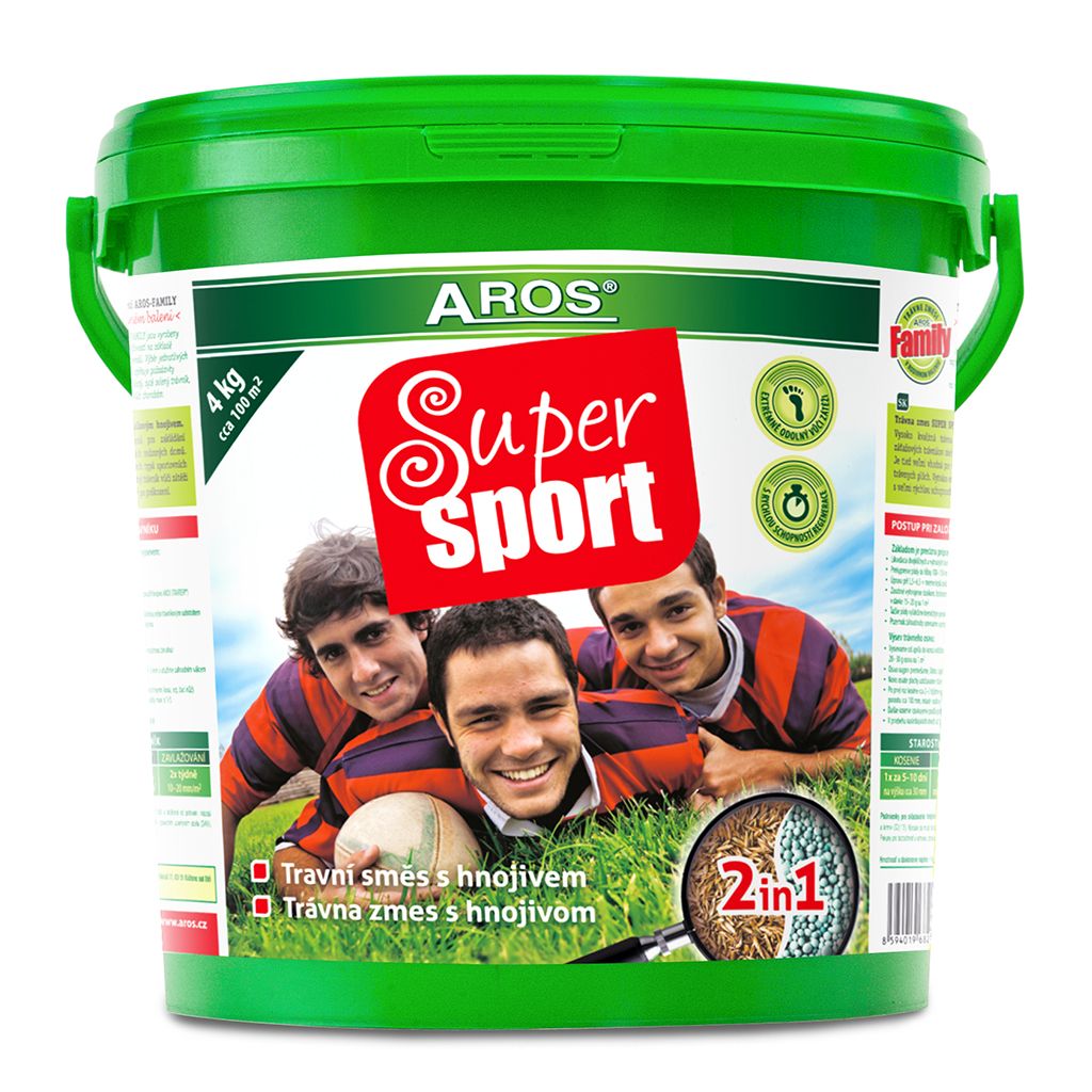 AROS Trávna zmes Super Sport (4 kg na 100 m²) Obrázok produktu 