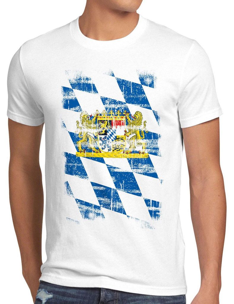Bayern Vintage Flagge Herren T-Shirt München  Fussball FC Produktbild 