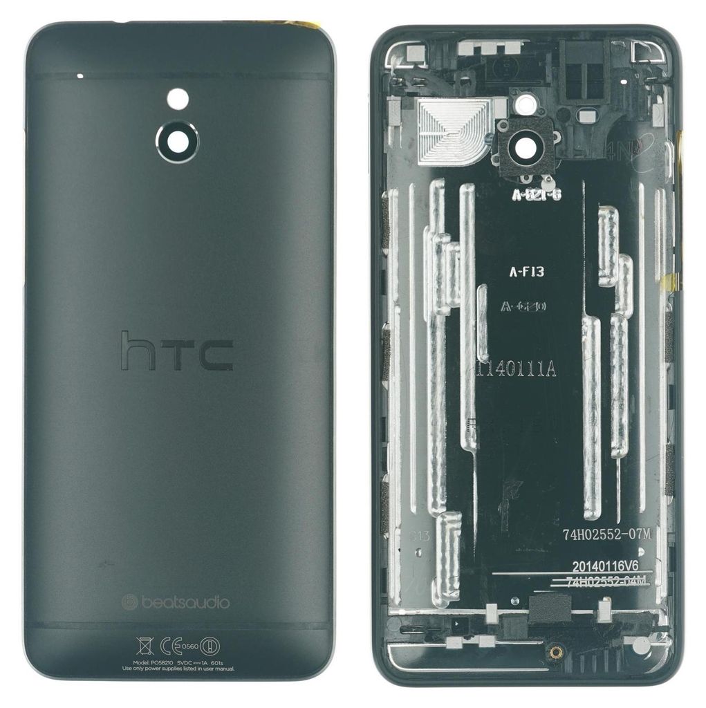 HTC ONE mini Backcover + Kameraglas, Schwarz Produktbild 