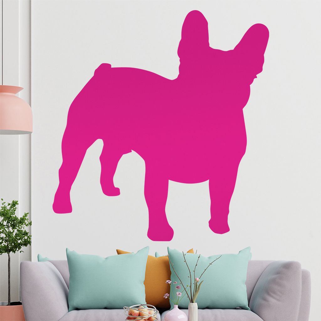 KIWISTAR Französische Bulldogge Silhouette Wandtattoo in 6 Größen - Wandaufkleber Wall Sticker - Dekoration, Küche, Wohnzimmer, Schlafzimmer, B...