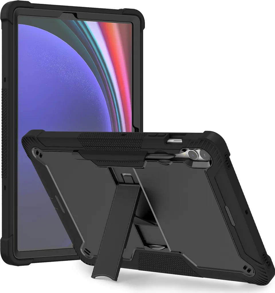 Étui pour Samsung Galaxy Tab S10+ et Tab S9+ Plus 12,4 pouces Noir