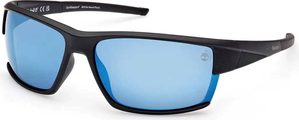 Timberland TB9308 02D Polarizzati: Occhiali Sportivi Nero Opaco Uomo - 2