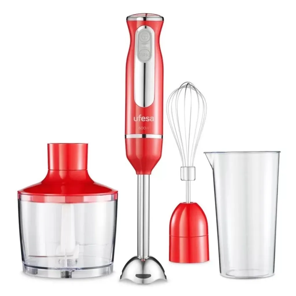 Mixeur Plongeant pour Soupes et Purées Ufesa 600W Pack Accessoires