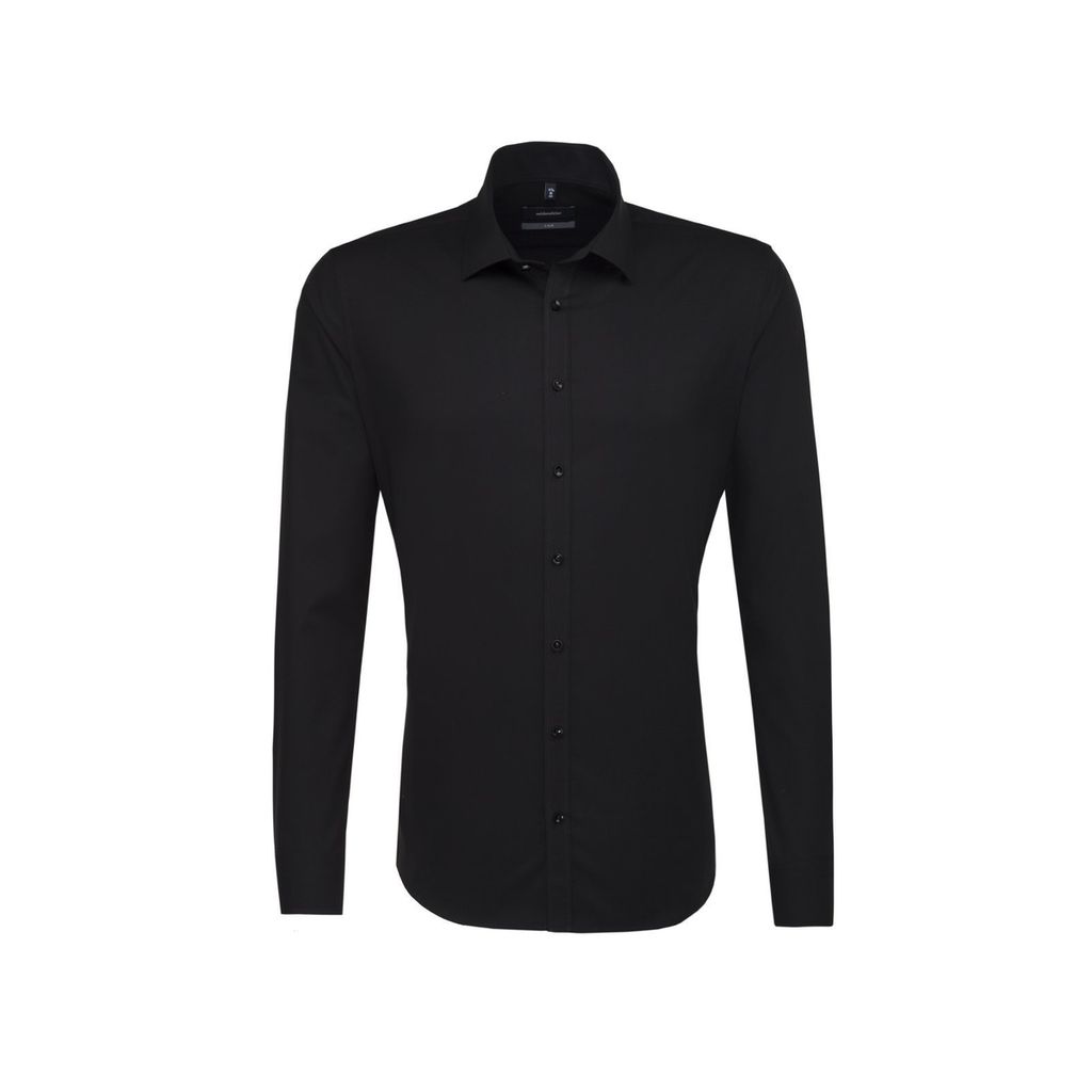 Seidensticker BUSINESS Herren Hemd Langarm Kent X-Slim Schwarz 37