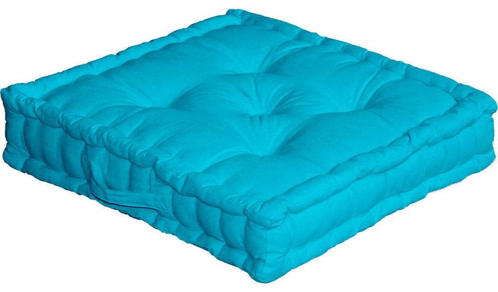 Boden Kissen uni aus reiner Baumwolle