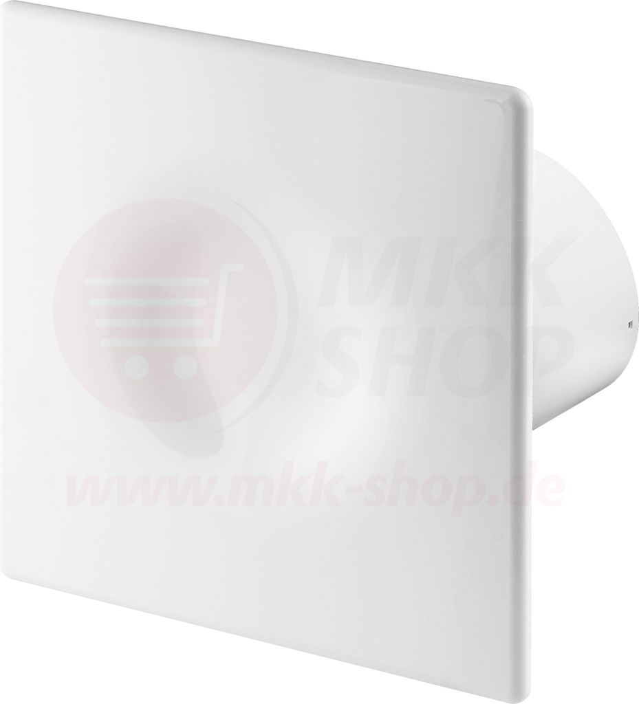 Wohnraumlüfter Lüfter Badlüfter Deckenlüfter Ventilator Badventilator Ø 100 mm Feuchtesensor / Hygrostat hochglanz weiß
