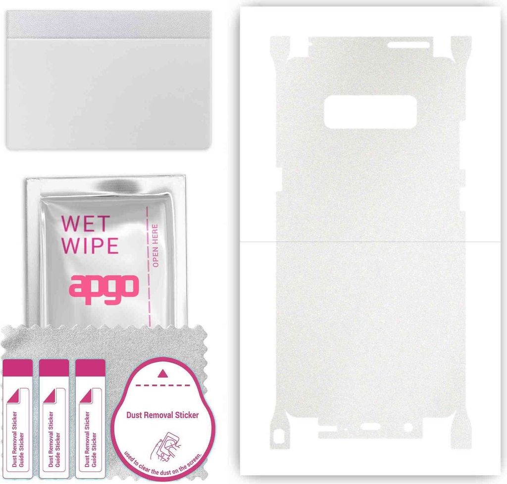 apgo Rückseite + Seiten Schutzfolie, Skin, kompatibel mit Samsung Galaxy Note 8, Hinten Displayschutzfolie aus Vinylfolie, kratzfest, einfache Mon...