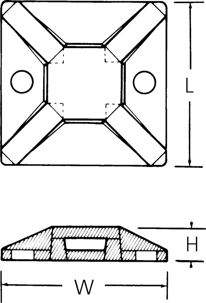 Solution rangement câble MB3A HellermannTyton Embase adhésive 100 pièces - 5