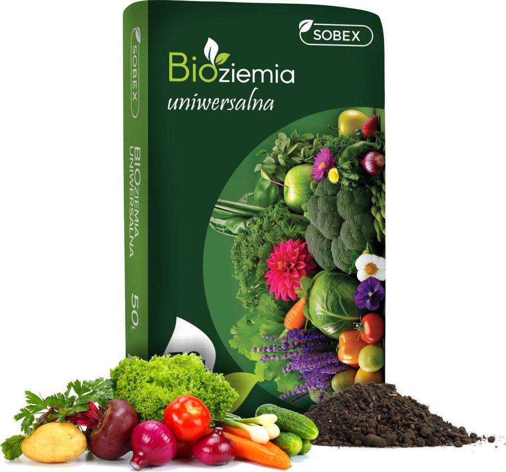 Universalerde 50 L – Sobex – organisches Kultursubstrat für Gemüse, Kräuter, Blumen – mit Hochmoortorf, Kompost, Braunkohle