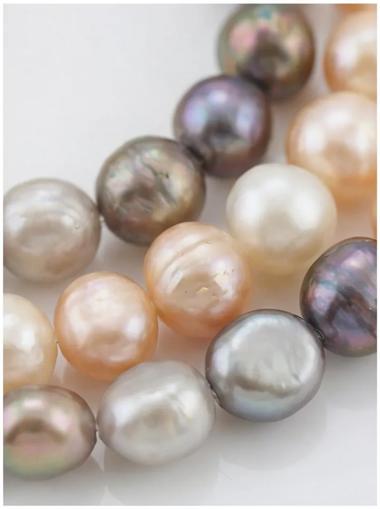 Regalo Donna: Bracciale Perle Vere Barocche 8-9mm Qualità AA - 6