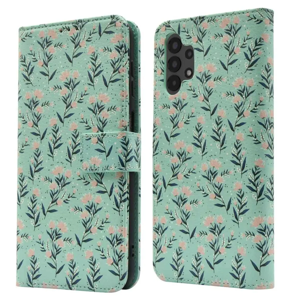 Custodia Samsung Galaxy A13 4G Blue Flowers imoshion Design a Libro