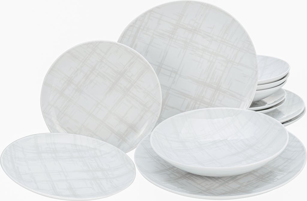 CreaTable, 25867, Home Shabby Chic, Tellerset 12-tlg, Produktbild 