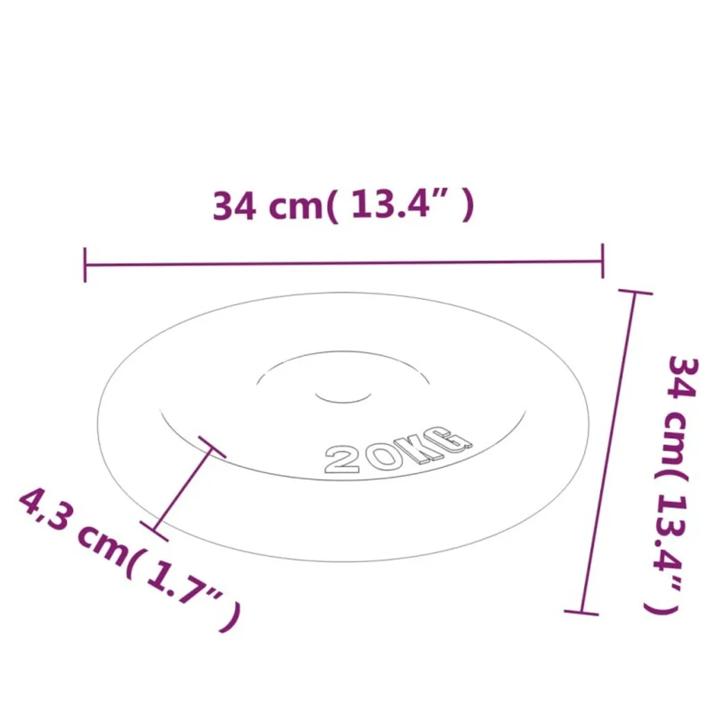 Disque d'haltères 20 kg fonte - Solution pour musculation à domicile - 7