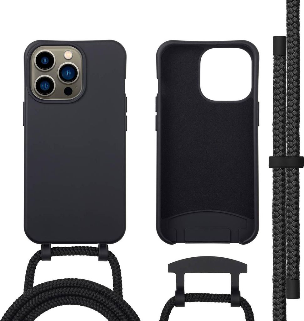 imoshion Color Backcover mit abnehmbarem Handykette und MagSafe iPhone 13 Pro - Schwarz