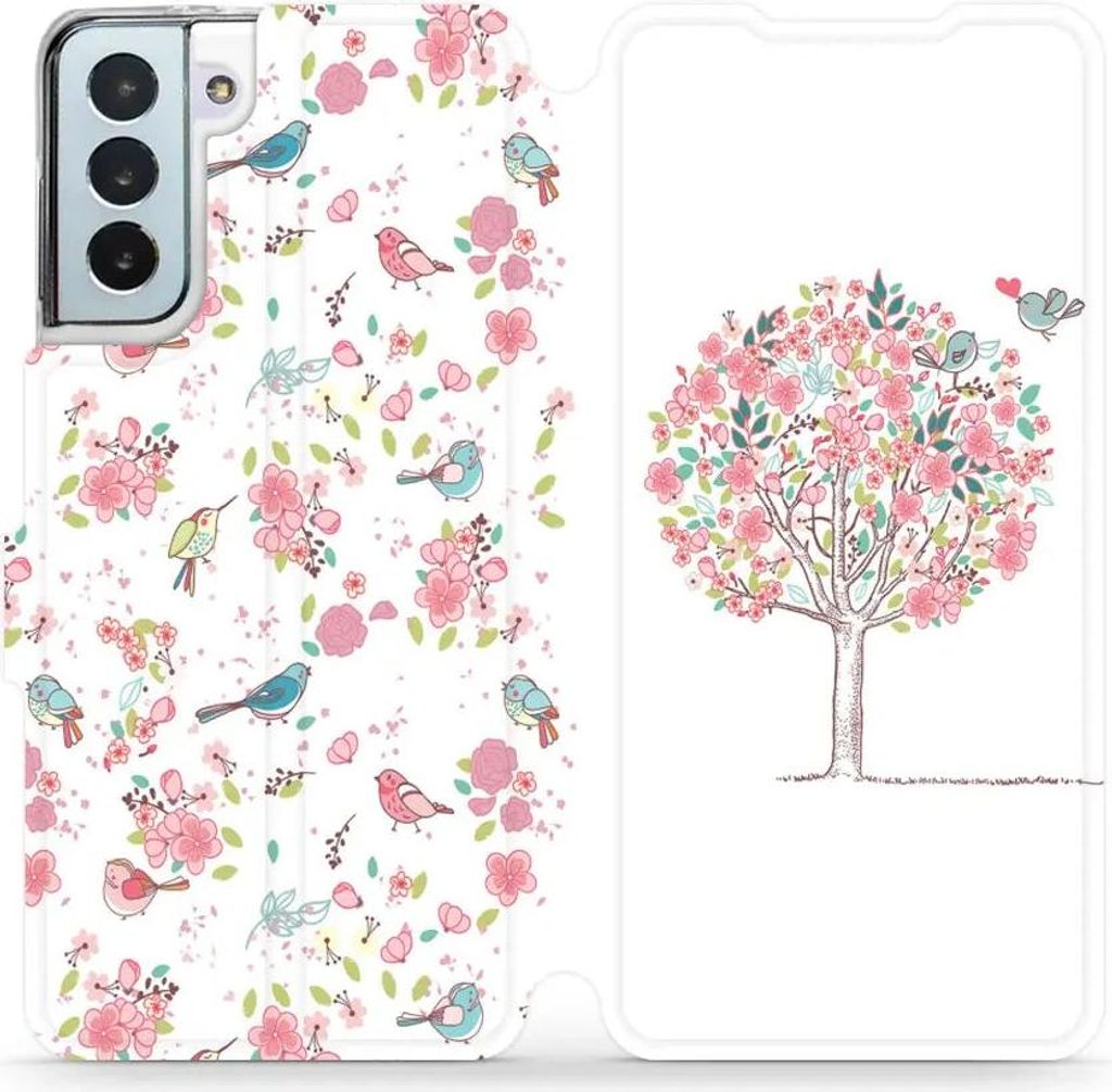 Handyhülle mit klappe für Galaxy S21 Plus, Mobiwear Book, Rosa Hain