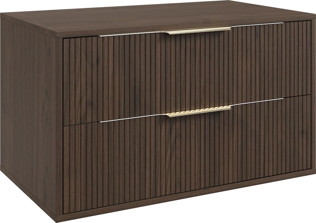 Meuble sous lavabo Badplaats Rimini 80 x 46 cm brun noyer - Image du produit 