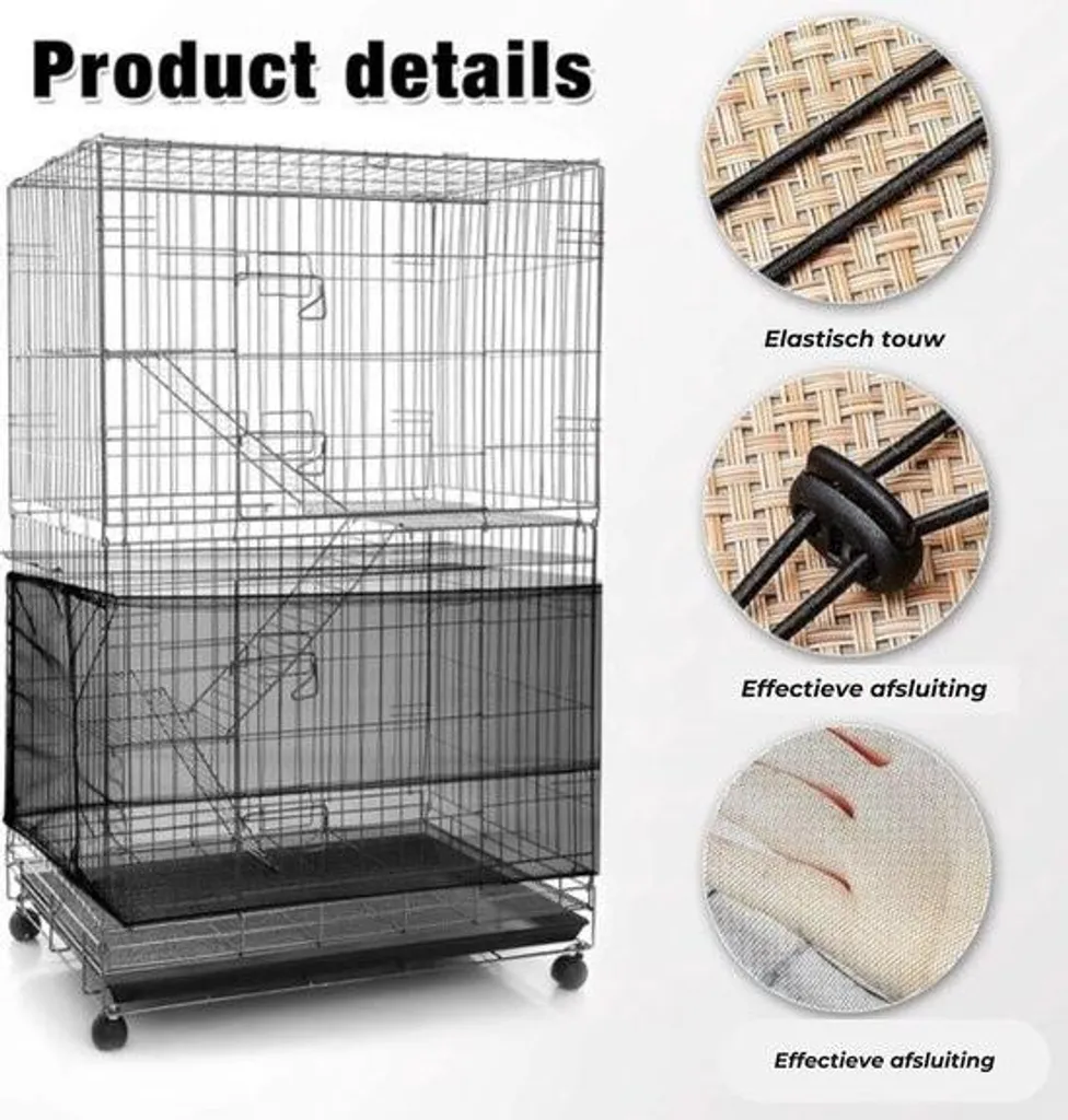Filet Attrape-Graines pour Cage à Perroquet - Protection Sol Propre - 6