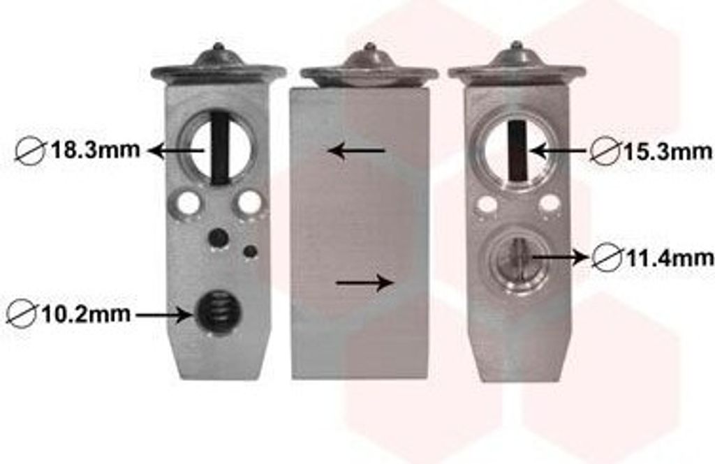 VAN WEZEL 13001358 - OE 92200AU400 Expansionsventil, Klimaanlage für 370 Z (Z34), GT-R (R35), Qashqai +2 I (J10), X-Trail (T30), X-Trail (T31)