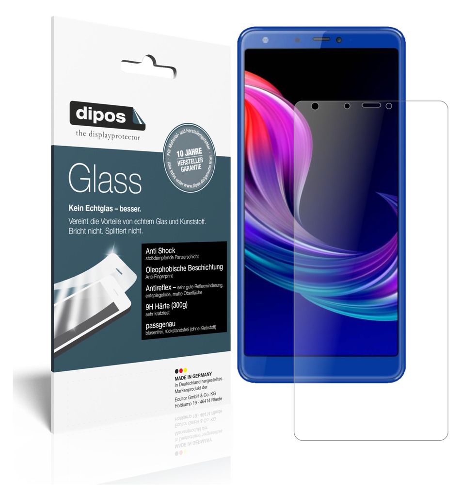 2x Schutzfolie für Panasonic Eluga Ray 600 matt - Anti-Shock 9H Folie Glass